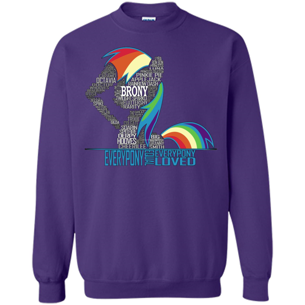 Brony Everypony Time Everypony Loved T-shirt Orange