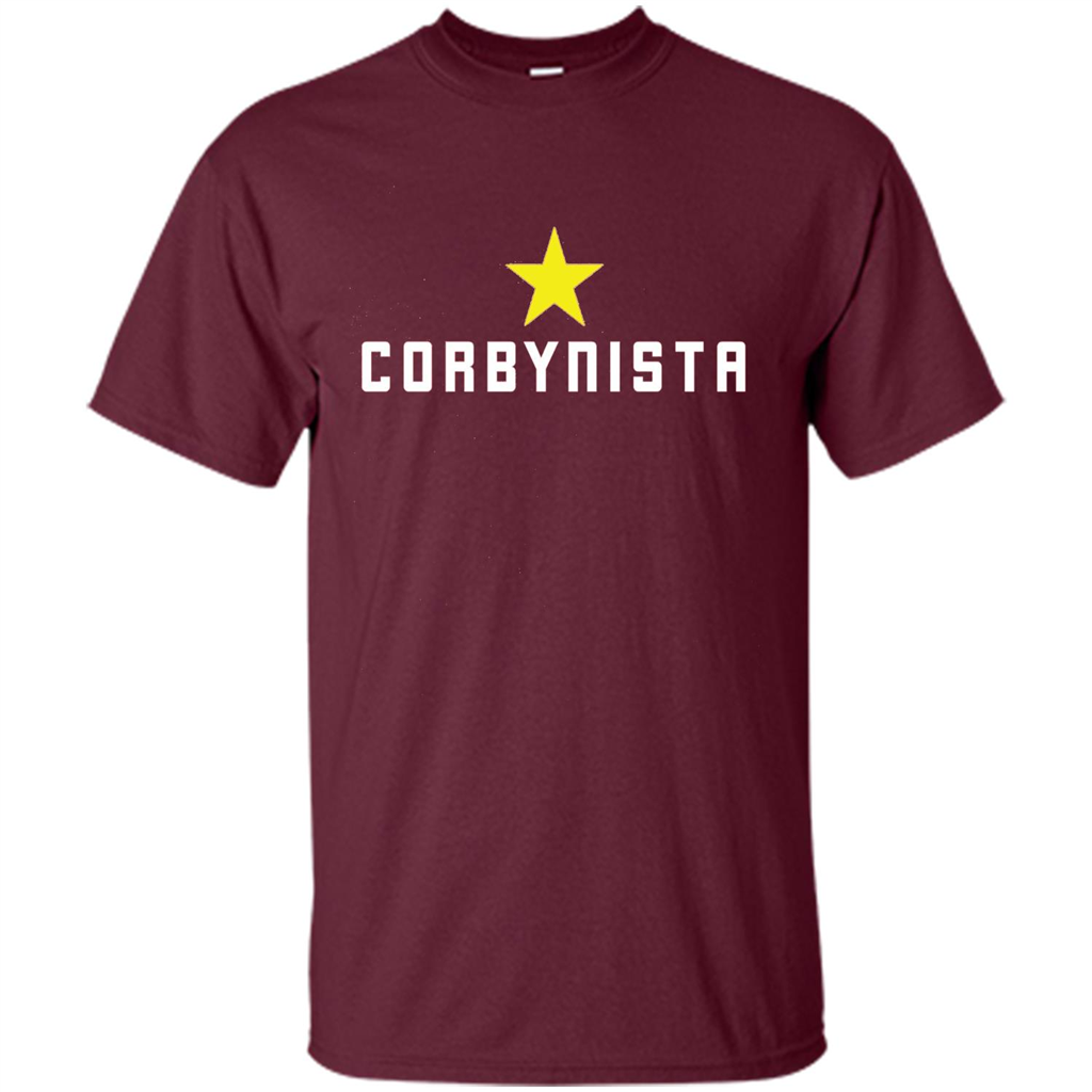Corbyn T-shirt For Corbynista Labour Supporter Maroon