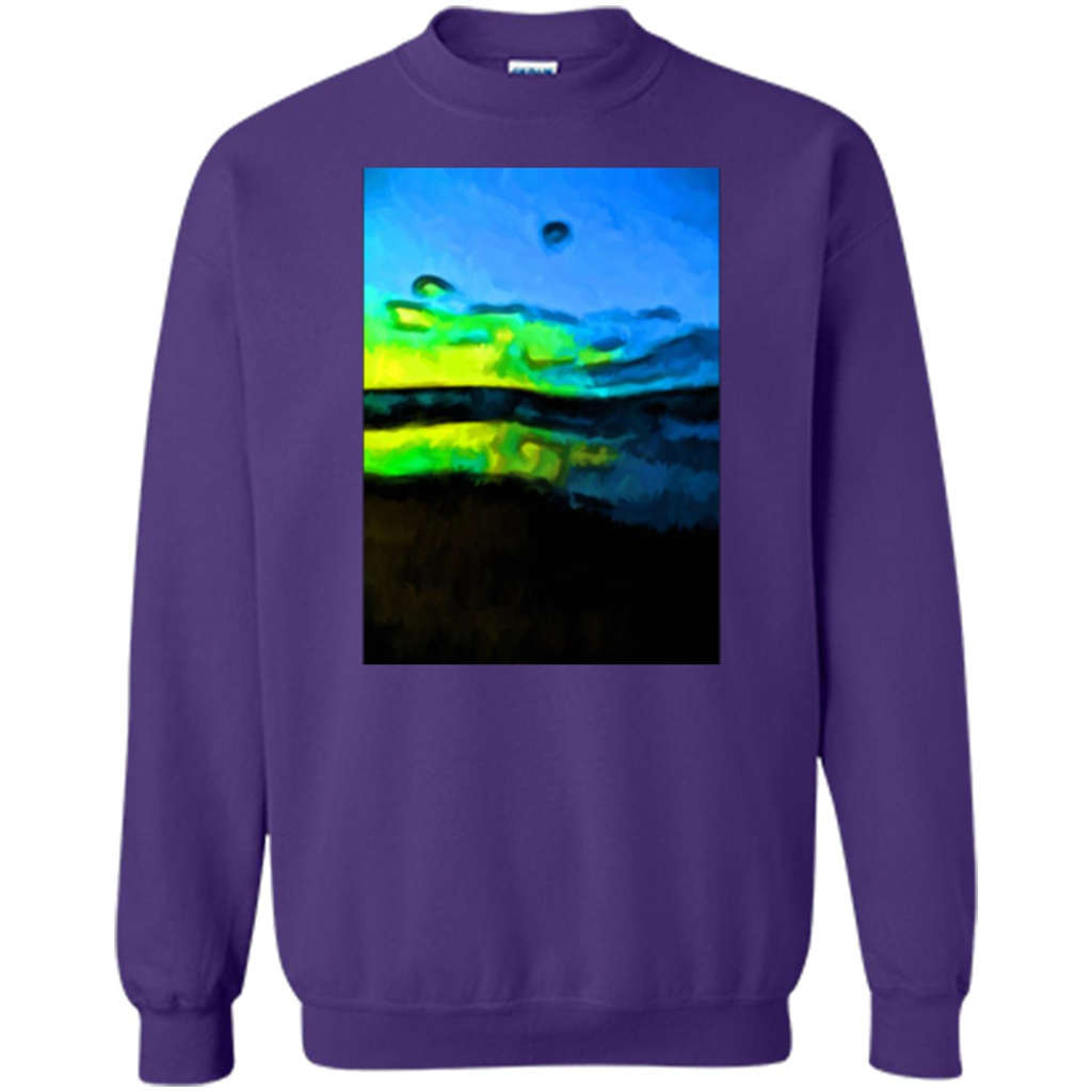 Yellow Dance Of The Tropical Blue Sea And Green Sky T-shirt Orange