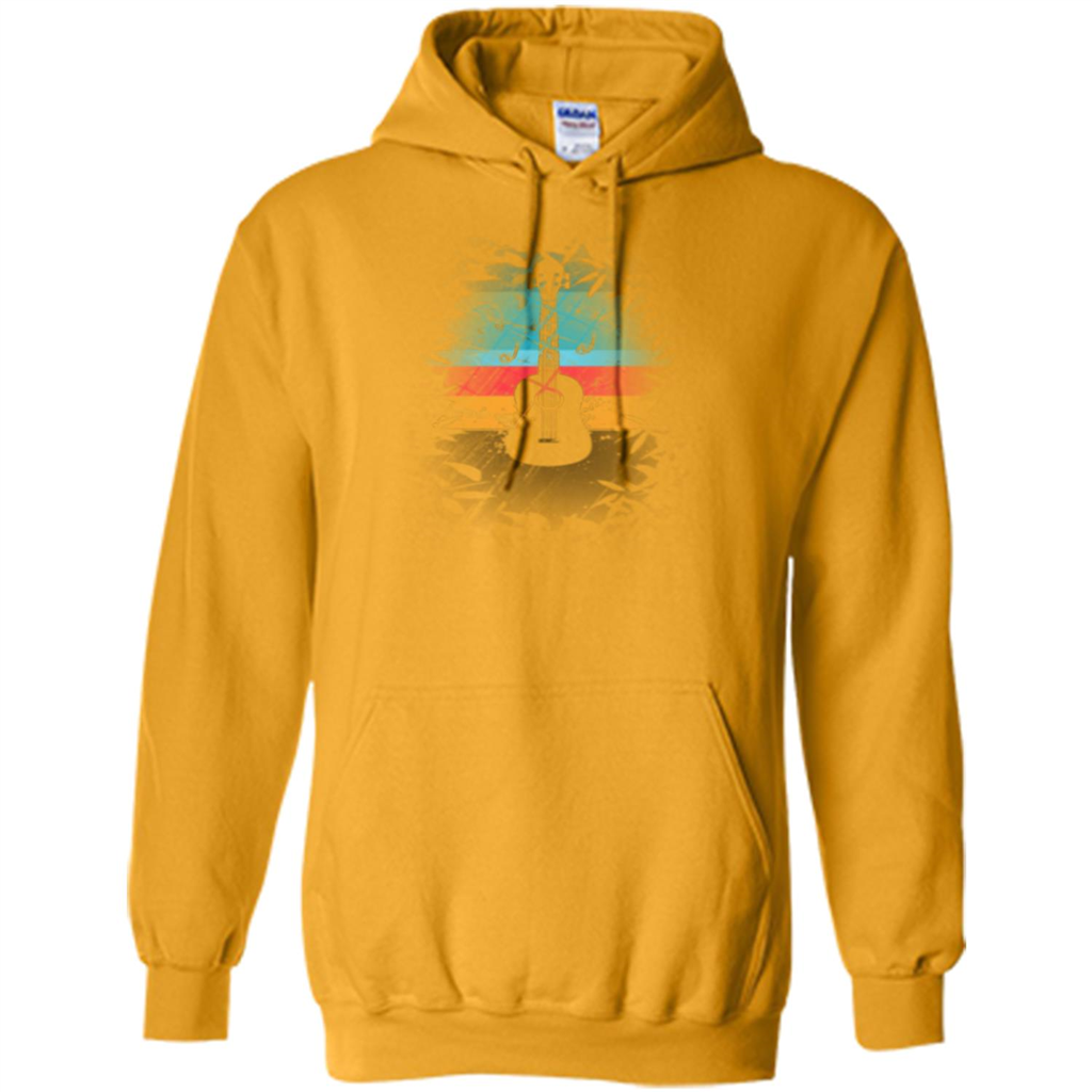 Guitar Vintage Sunset Uke And Instruments T-shirt Gold