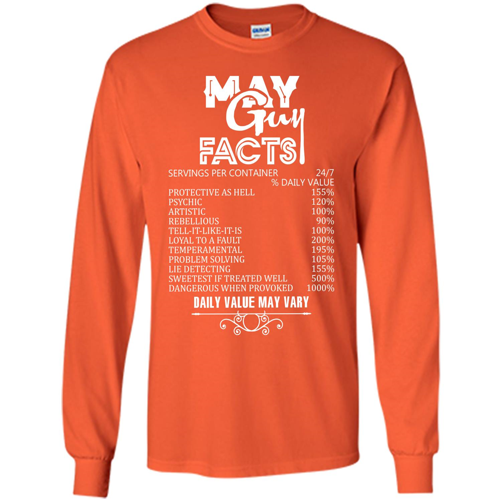 May Guy Facts T-shirt Orange