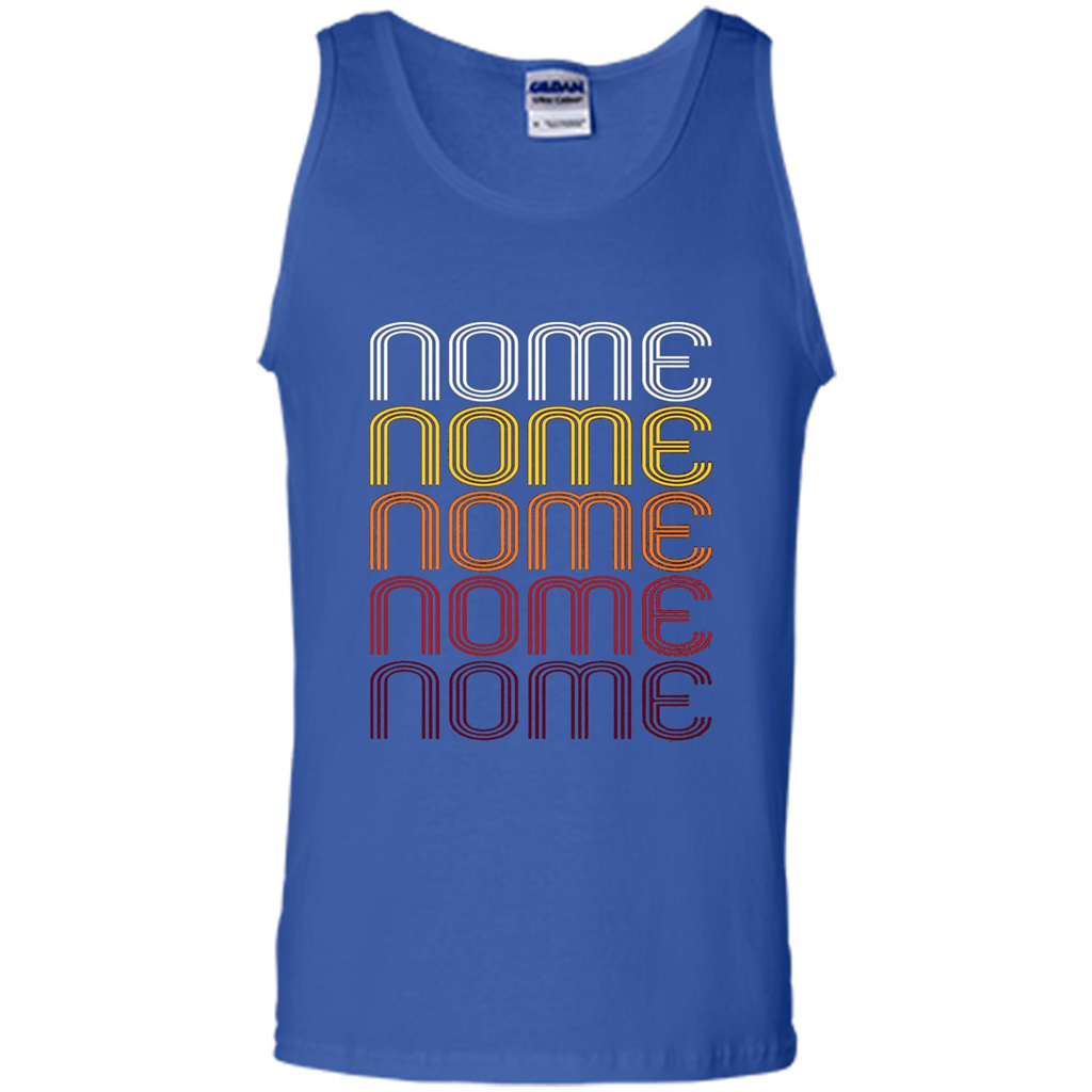 Nome, Vintage Style Alaska T-shirt Royal