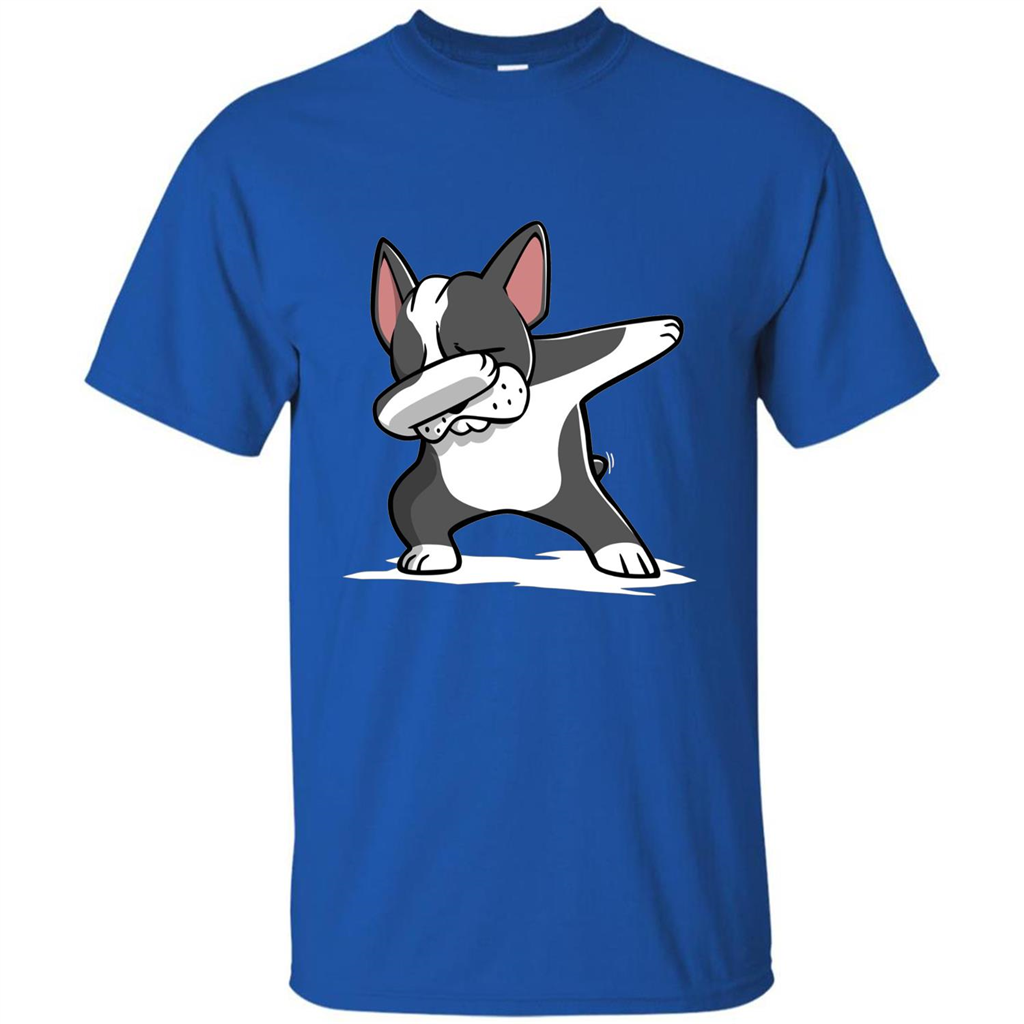 Dabbing Boston Terrier Dog T-Shirt Dab Dance T-shirt Royal