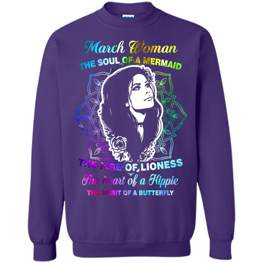 March Woman T-shirt The Heart Of A Hippie Orange