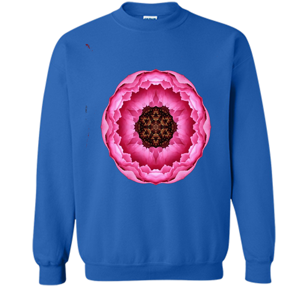 Joy Flower Mandala T-shirt With Inspirational Quotation Royal