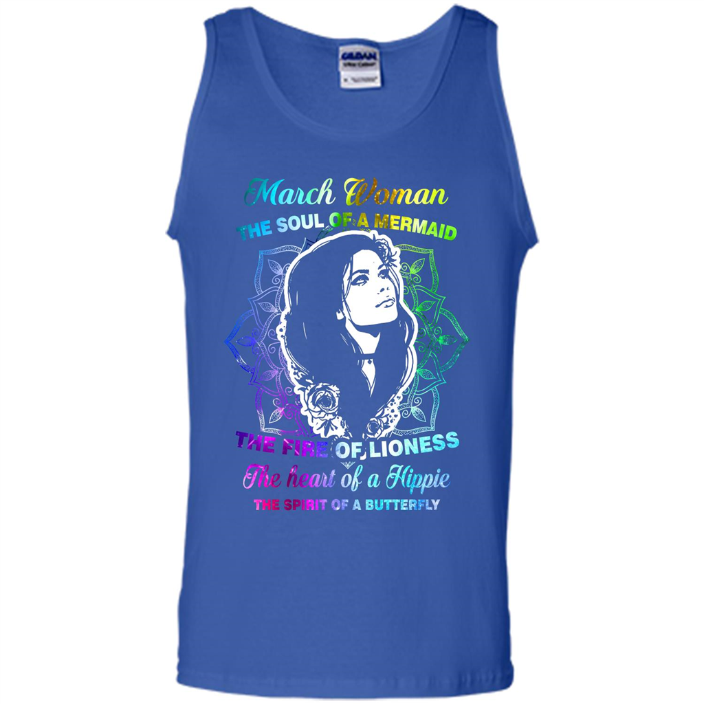 March Woman T-shirt The Heart Of A Hippie Royal
