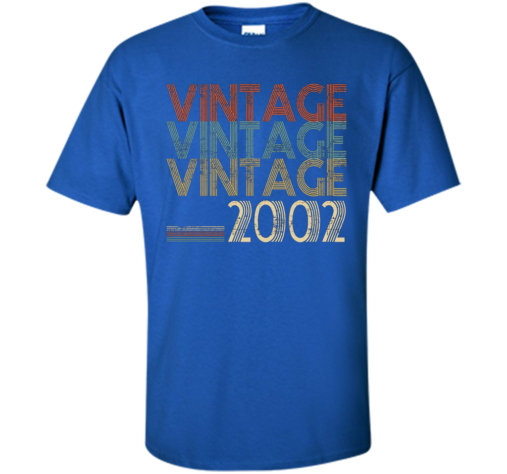 Retro Classic Vintage 2002 - 15th Gift 15 Yrs Years Old cool shirt Royal