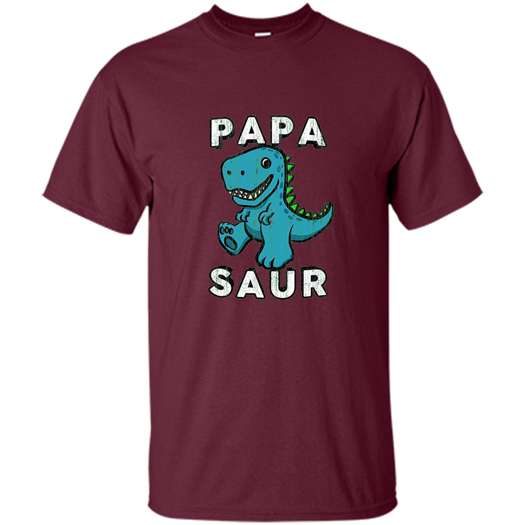 Fathers Day T-shirtt Papa Saur Maroon