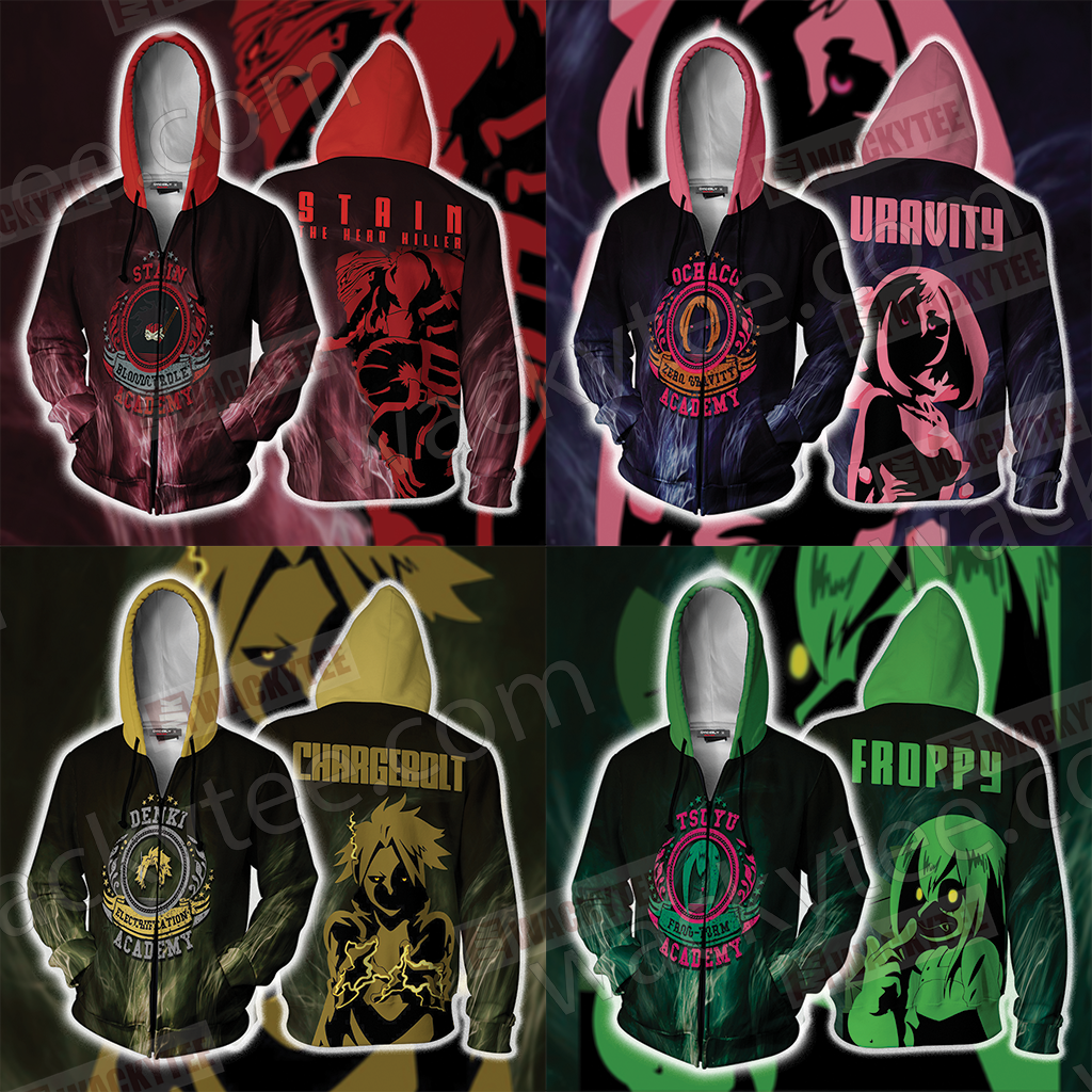 My Hero Academia Tsuyu Frog-Form Academy Zip Up Hoodie Jacket