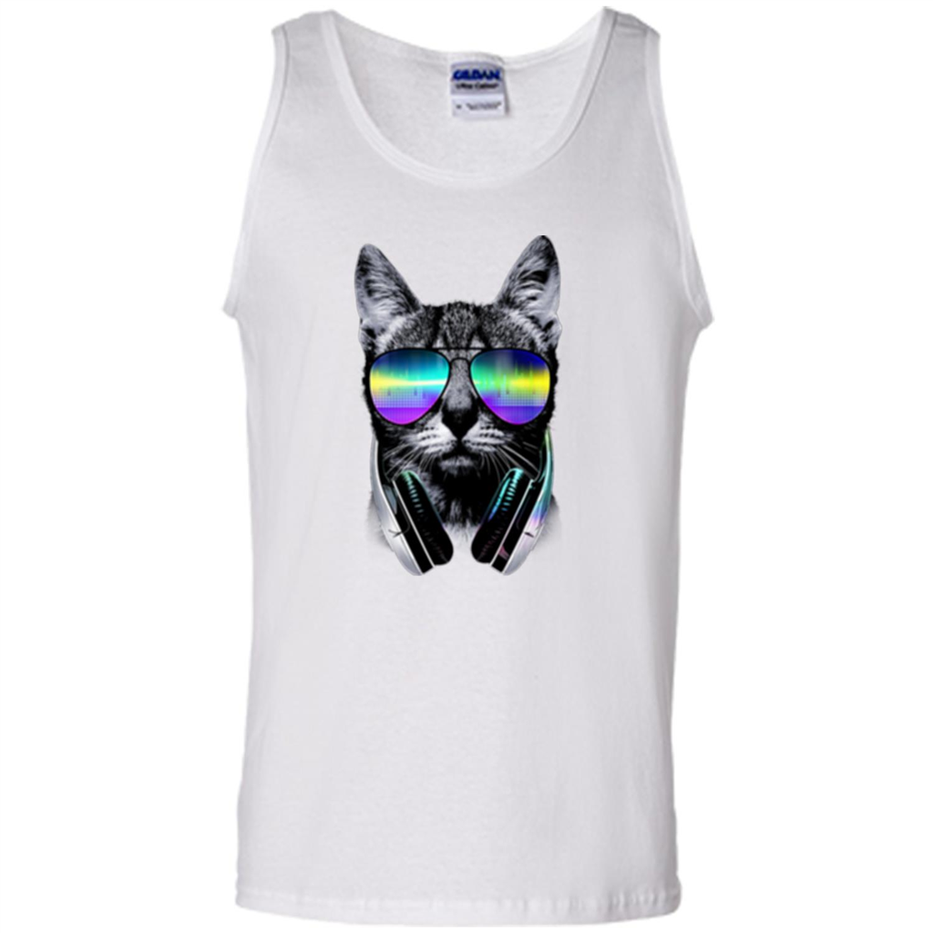 Music Lover Cat T-shirt White