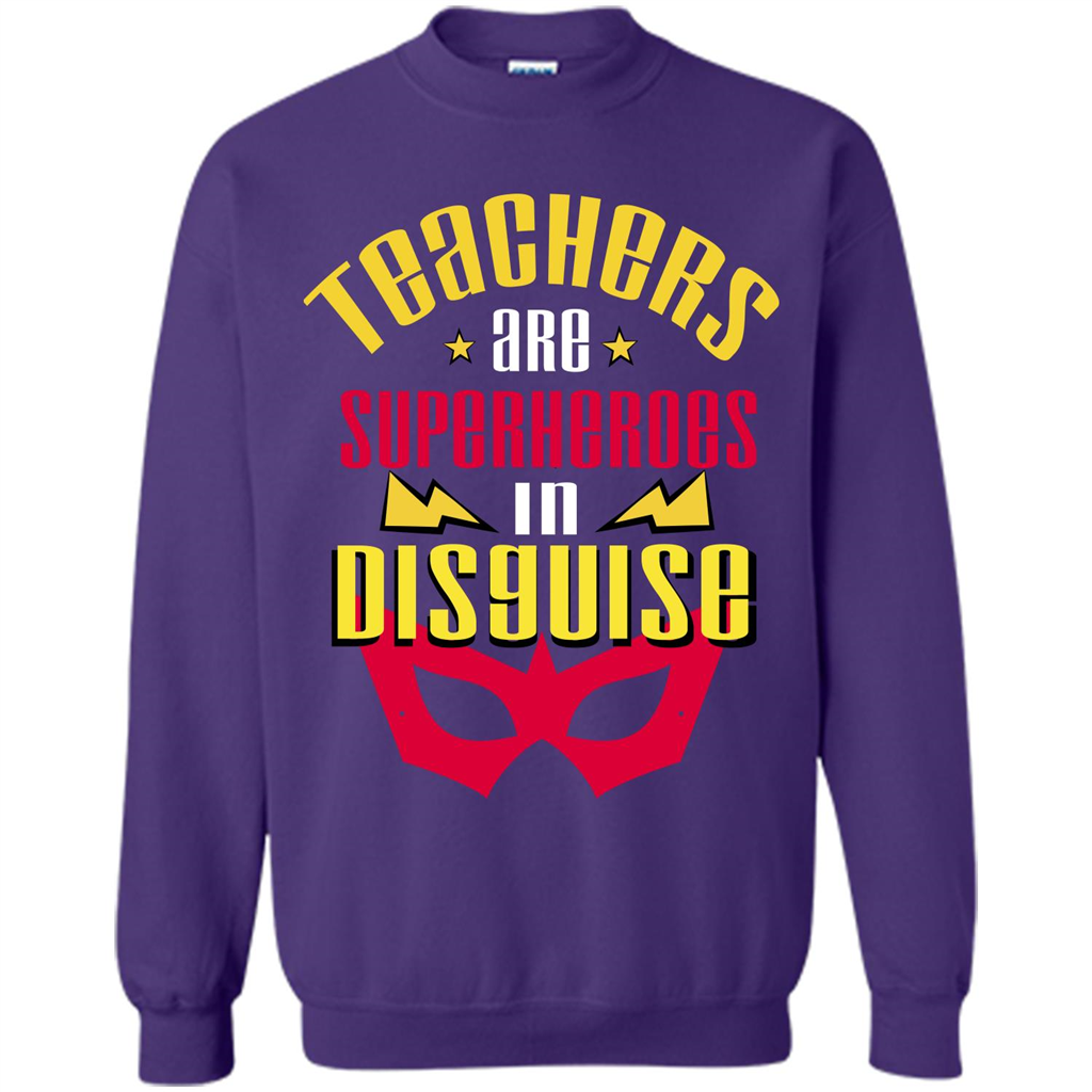 Teacher T-shirt Teacher Are Superheroes In Disguise Orange