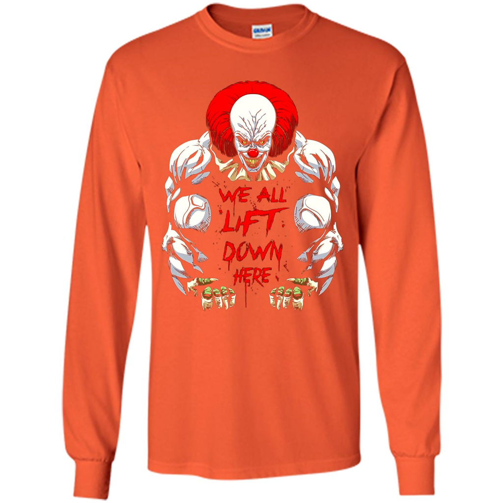 Gym T-shirt We All Lift Down Here T-shirt Orange