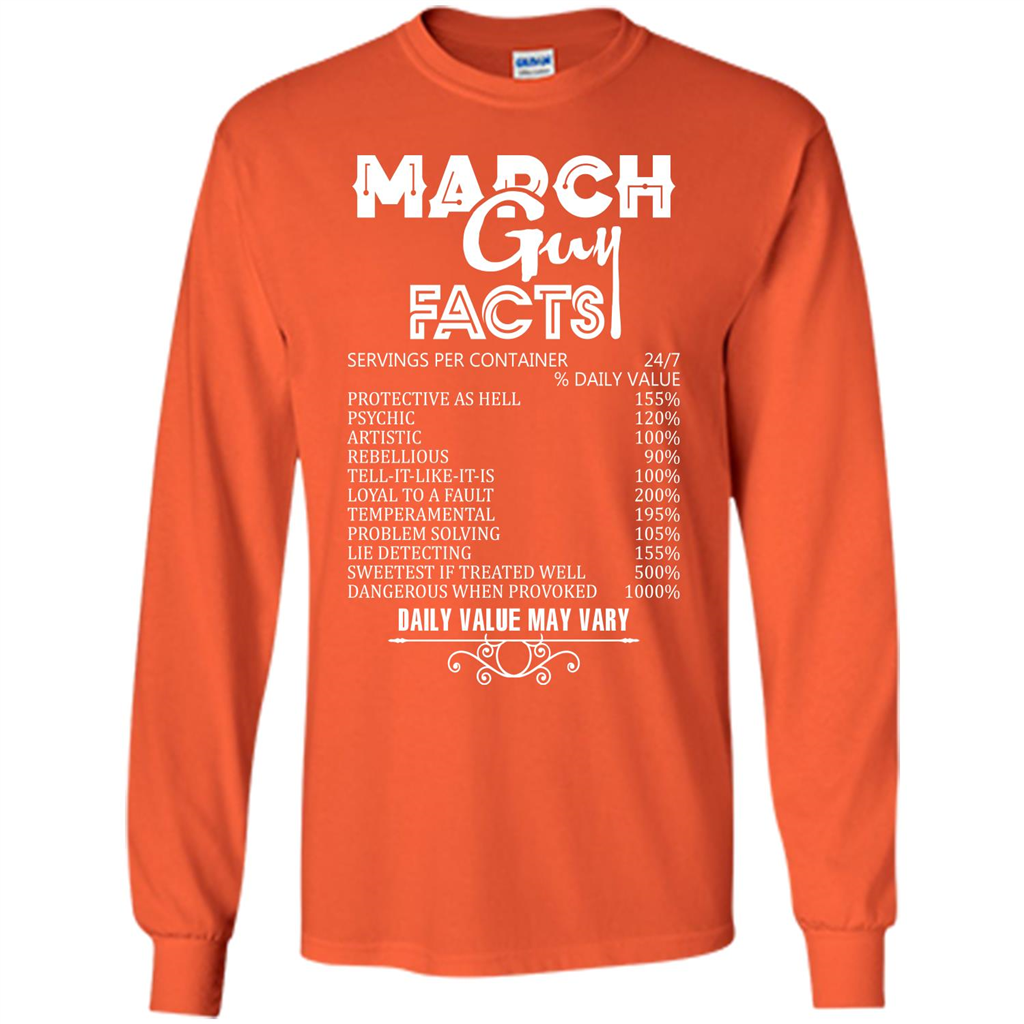 March Guy Facts T-shirt Orange