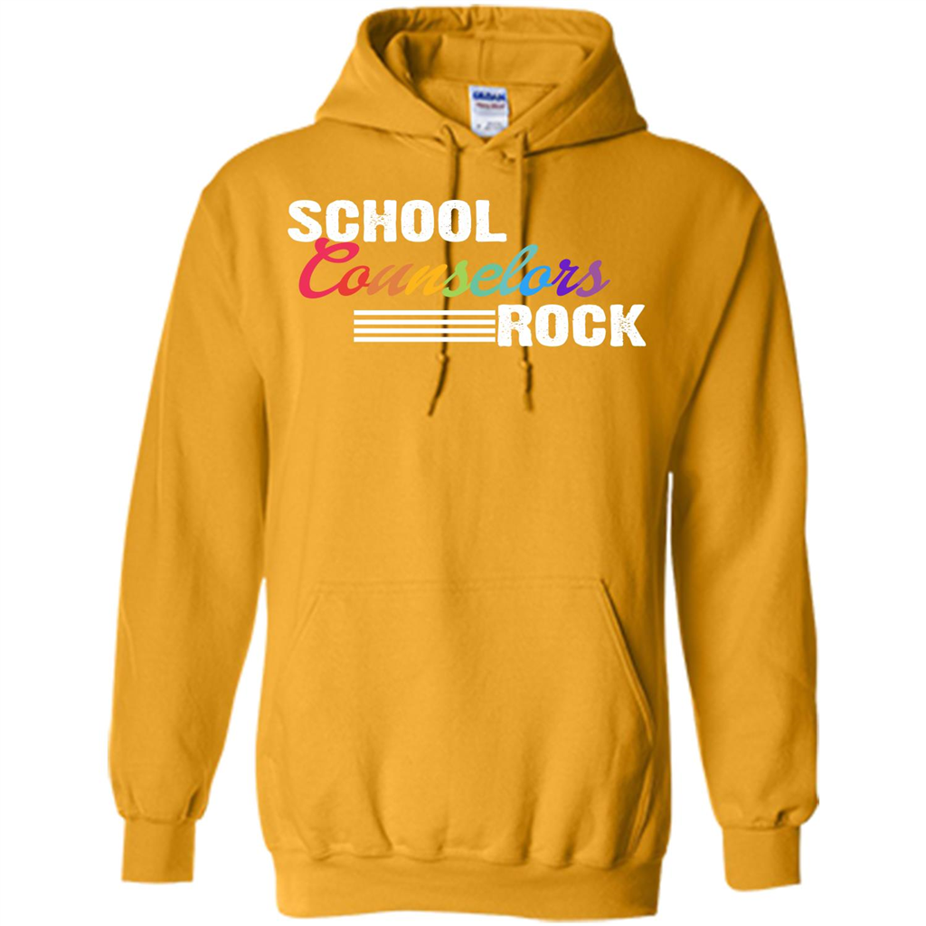 Counselor T-shirt School Counselors Rock Gold