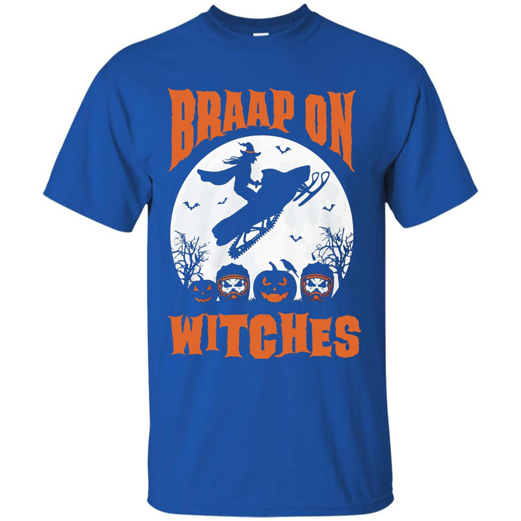 Halloween T-shirt Braap On Witches T-shirt Royal
