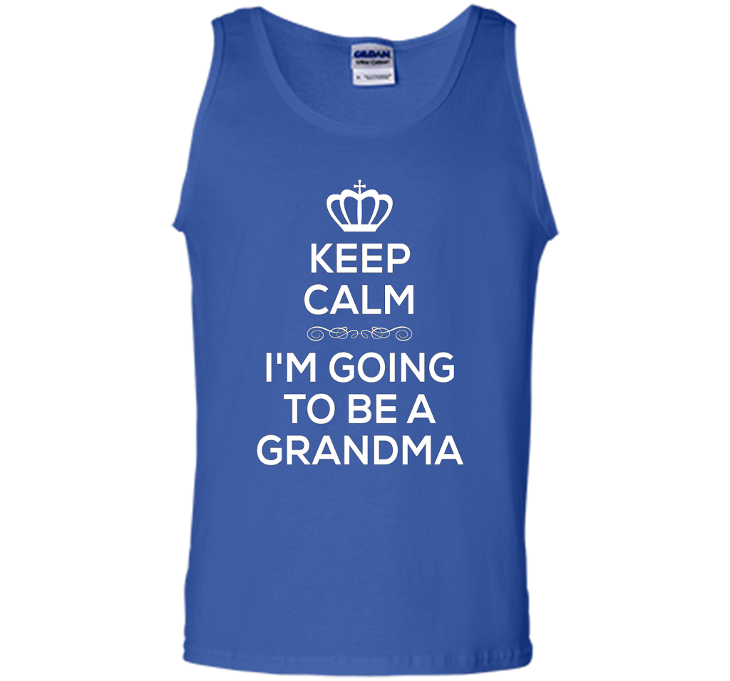 Keep Calm I'm Going To Be A Grandma T Shirt Pregnancy . t-shirt Royal