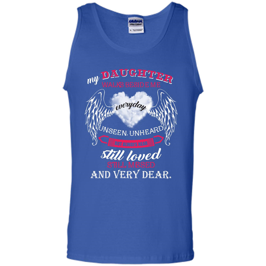 Parent T-shirt My Daughter Walks Beside Me Everyday Unseen T-shirt Royal