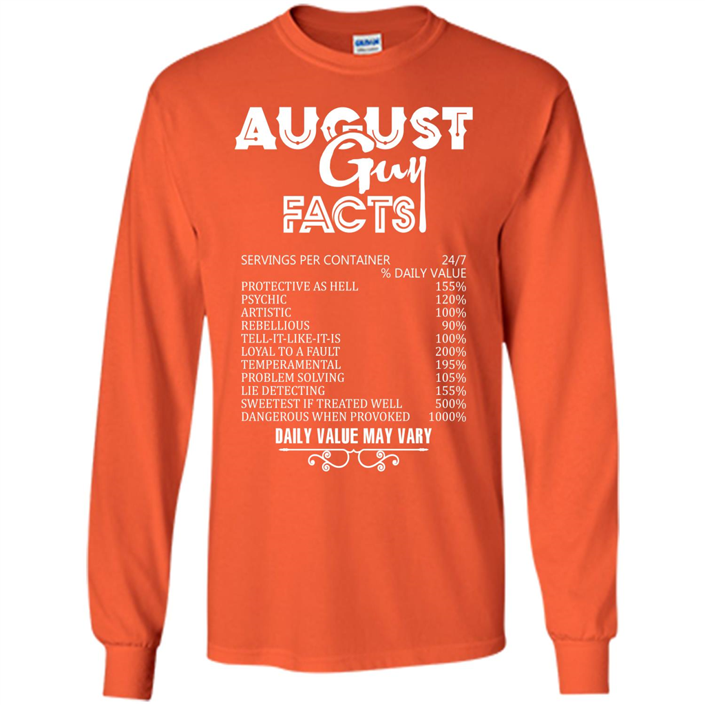 August Guy Facts T-shirt Orange