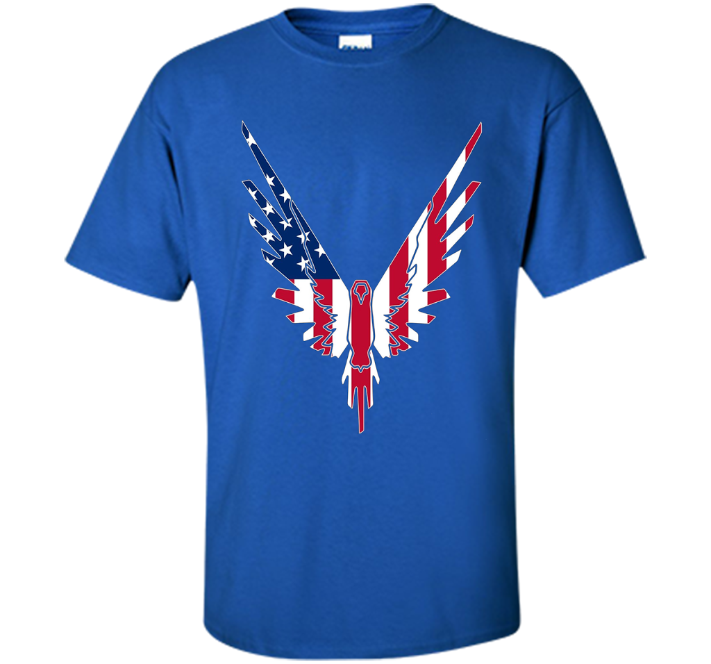 Be A Maverick American Flag Logo T-Shirt shirt Royal