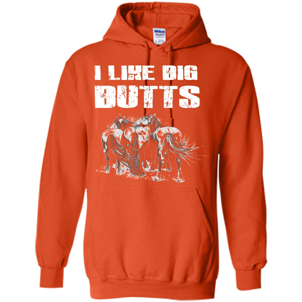 Horse T-shirt I Like Big Butts T-shirt Orange