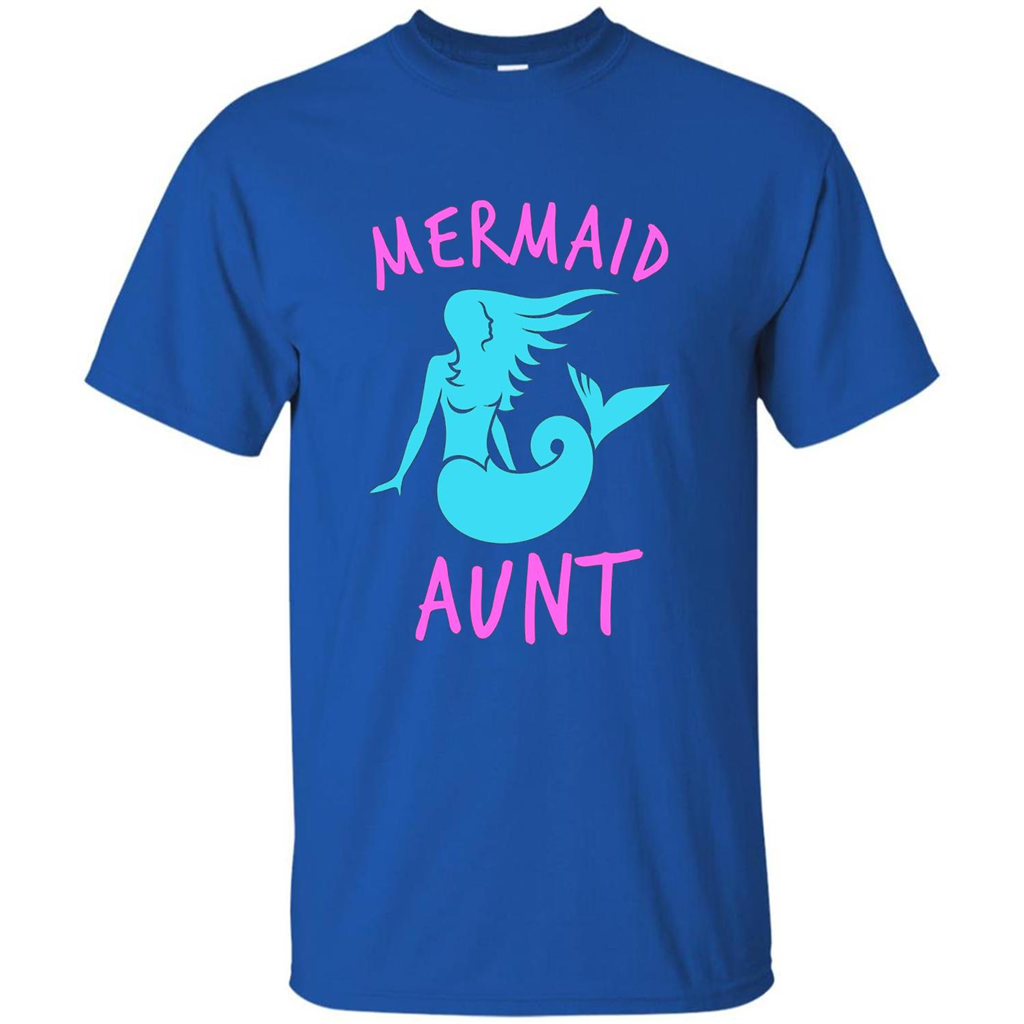 Mermaid Aunt T-Shirt Mermaid T-shirt Royal