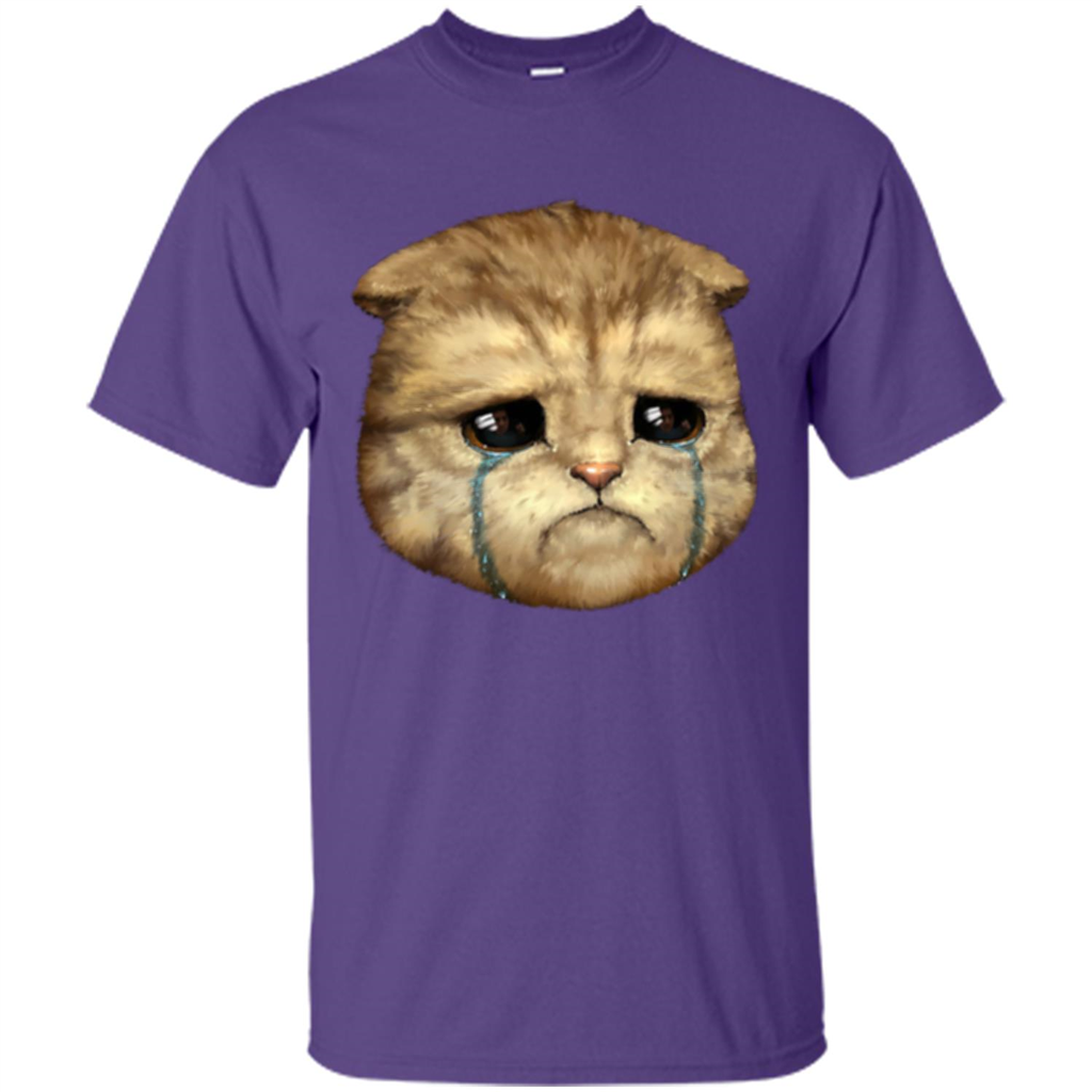 Cat Lovers T-shirt Cat Crying Purple