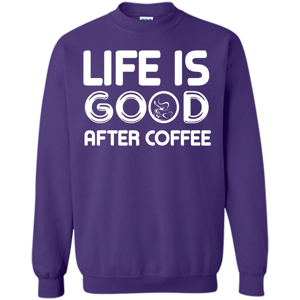 Coffee Lover T-shirt Life Is Good After Coffee Orange