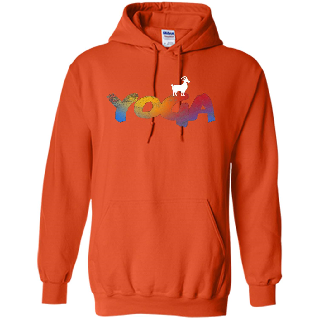 Love Goat Yoga T-shirt Yoga T-shirt Orange