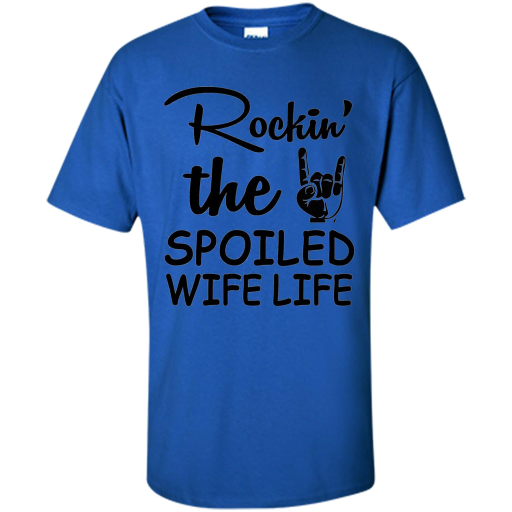 Rockin The Spoiled Wife Life White T-Shirt Royal