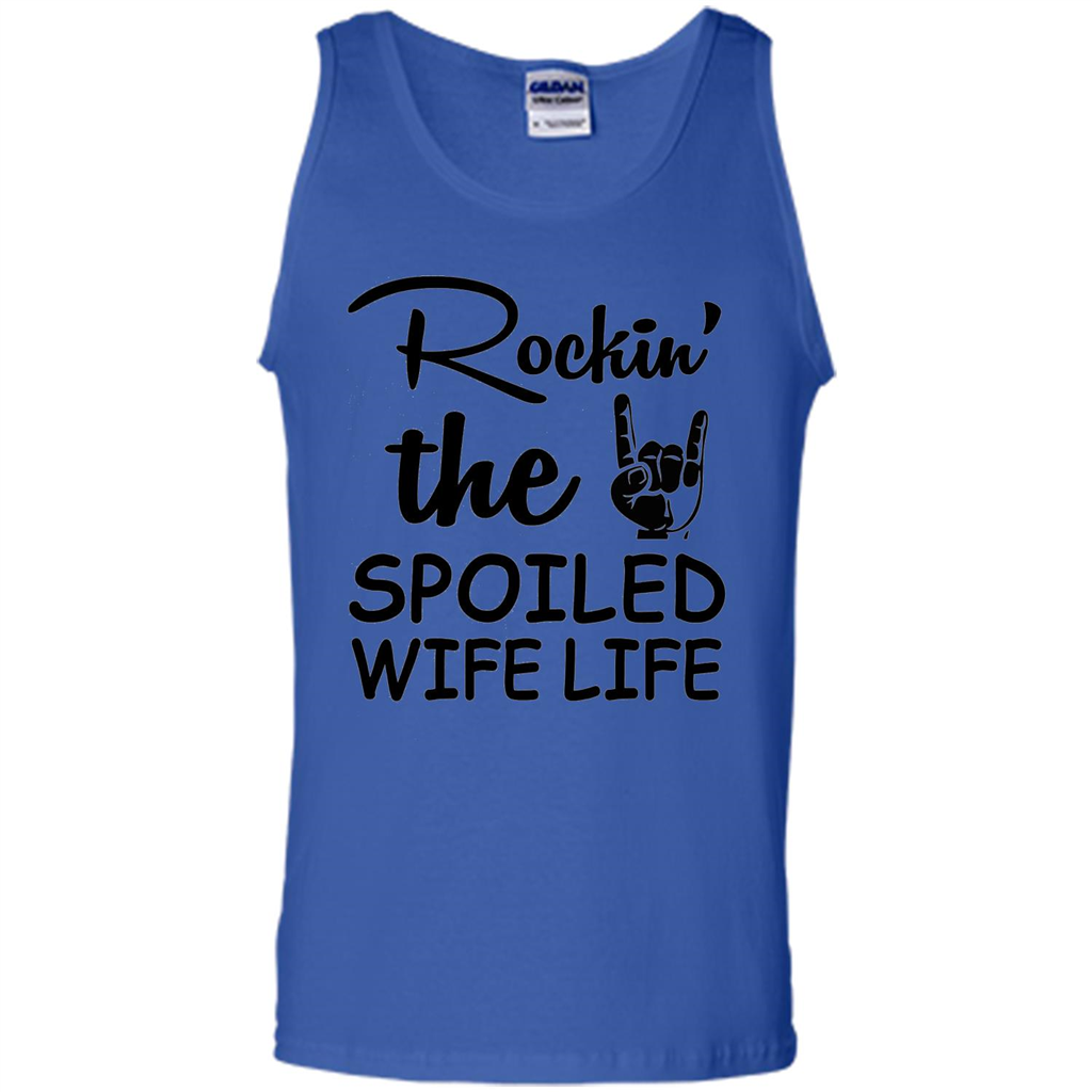 Rockin The Spoiled Wife Life White T-Shirt Royal