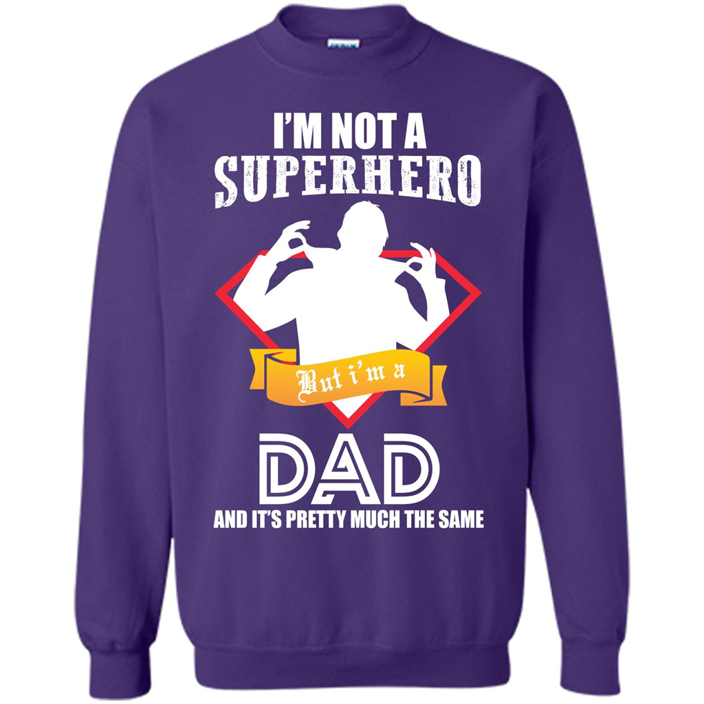 Daddy T-shirt I'm Not A Superhero I'm A Dad Orange