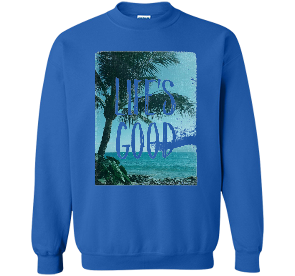 Life's Good Palm Tree T-Shirt cool shirt Royal