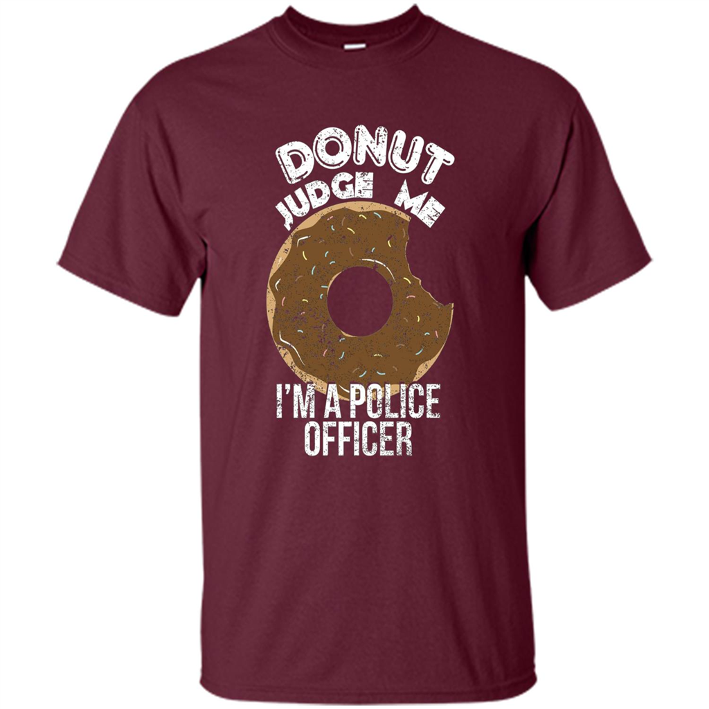Donut Police Funny Police T-shirt Maroon