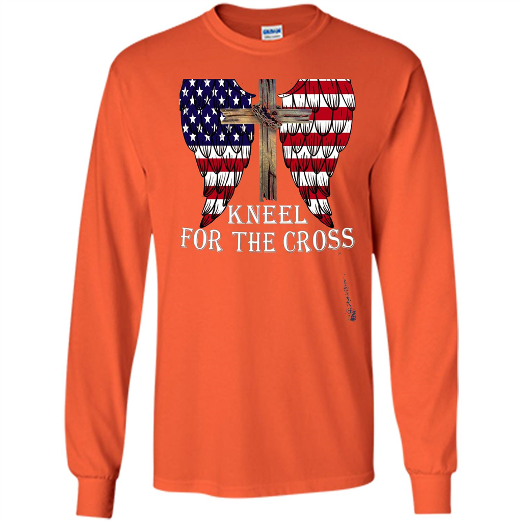 Stand For The Flag Kneel For The Cross T-Shirt Orange