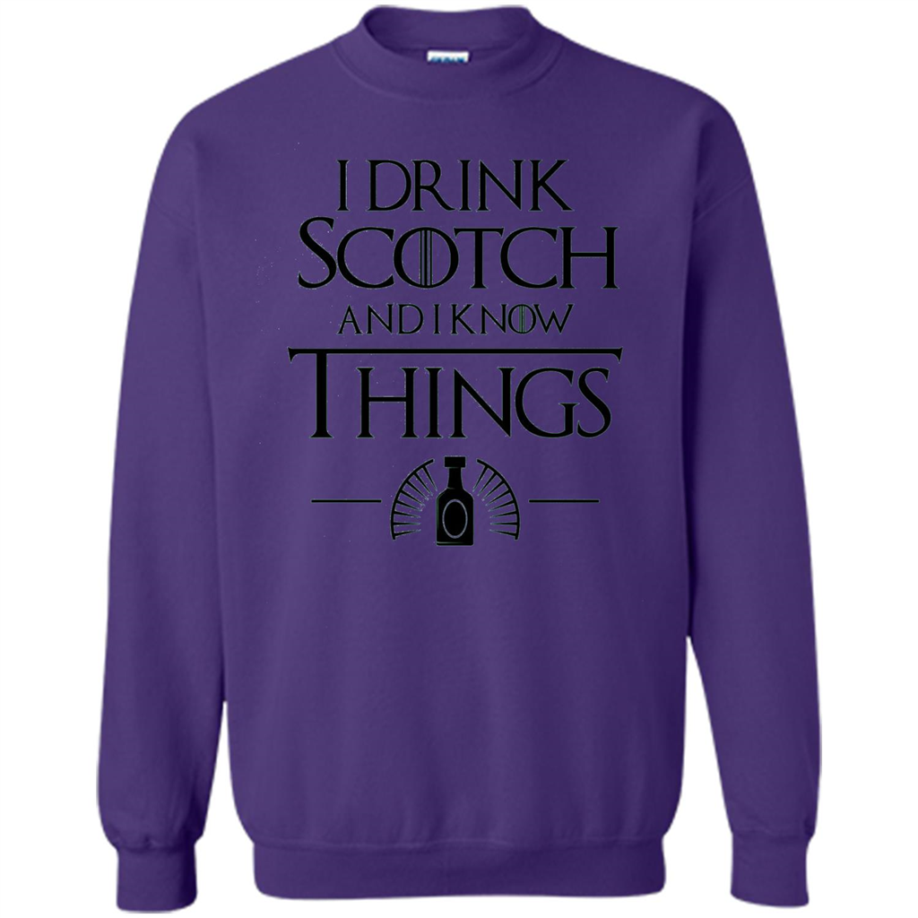 I Drink Scotch and I Know Things T-shirt Orange