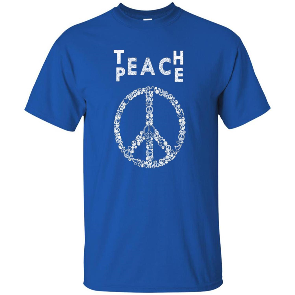 Teach Peace T-shirt Royal