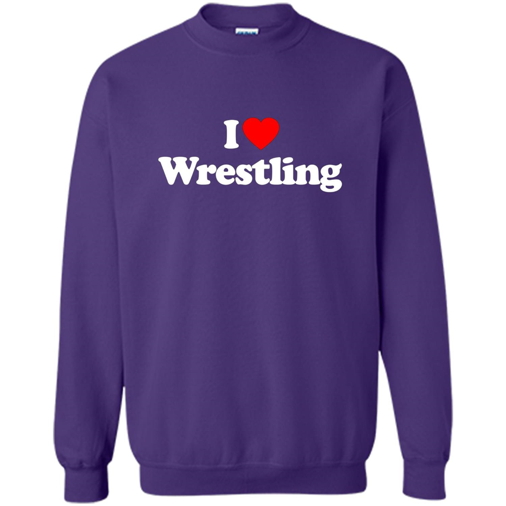 I Love Wrestling T-shirt Orange