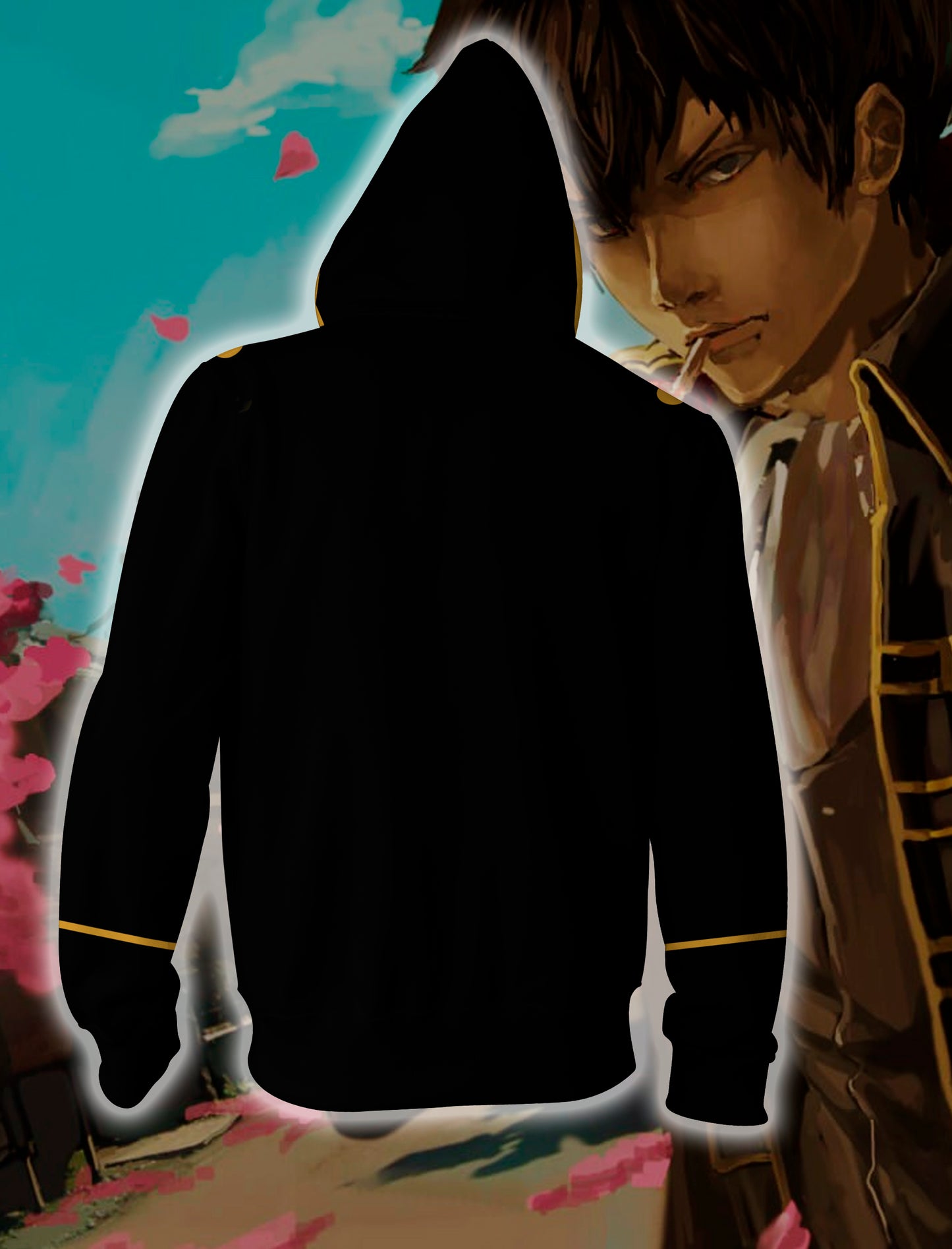 Gintama Hijikata Toushirou Cosplay Zip Up Hoodie Jacket