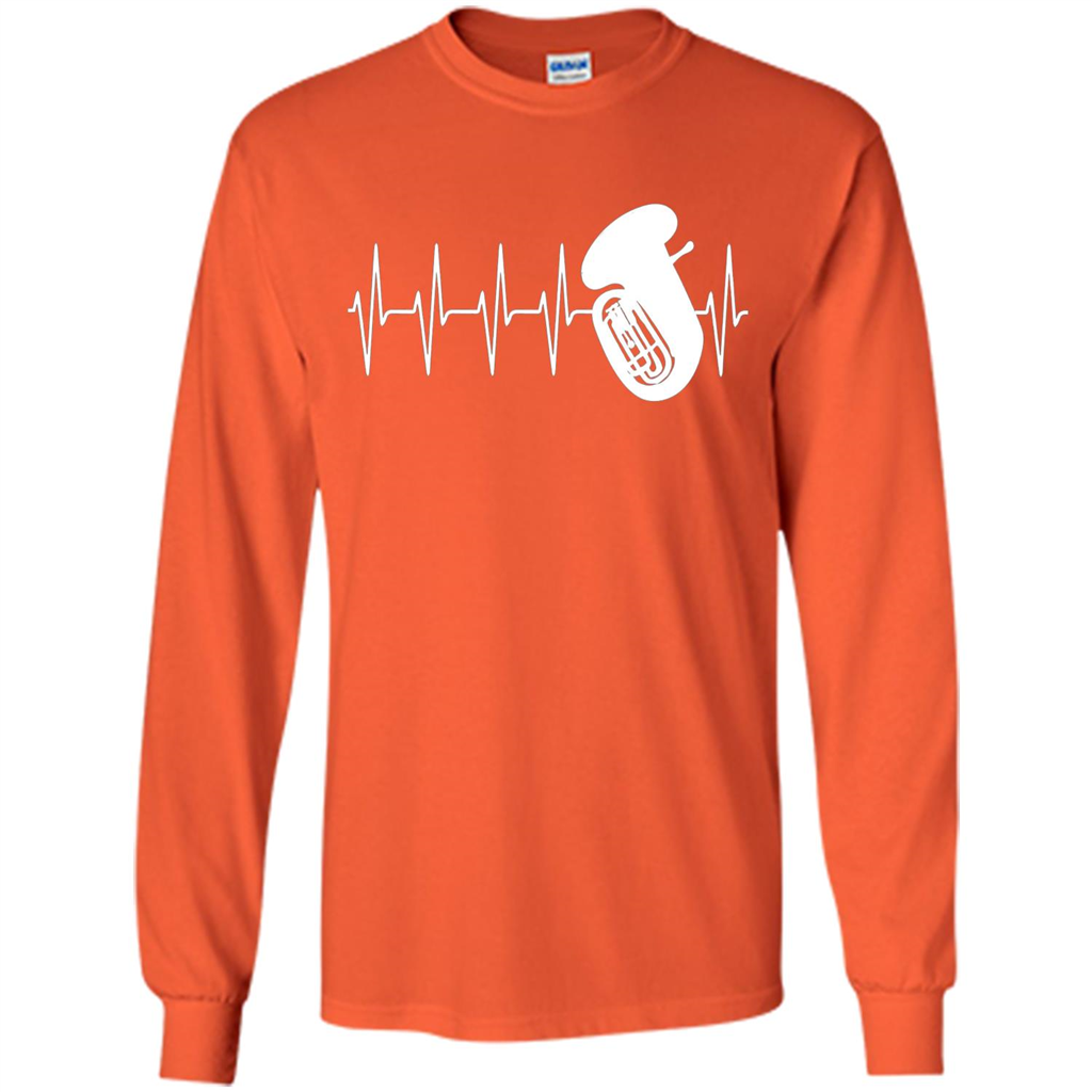 Heartbeat Tube Sousaphone T-shirt Orange