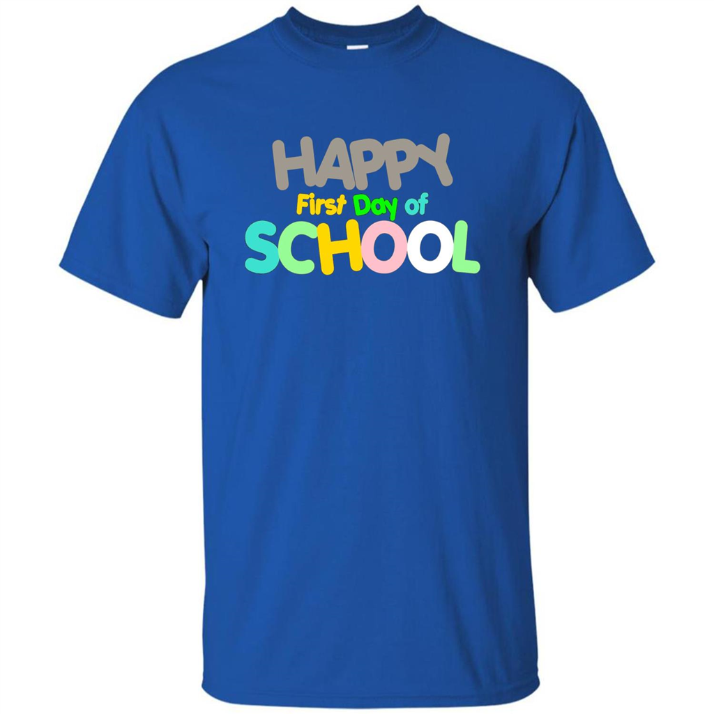 Happy First Day of School Colorful T-shirt Royal