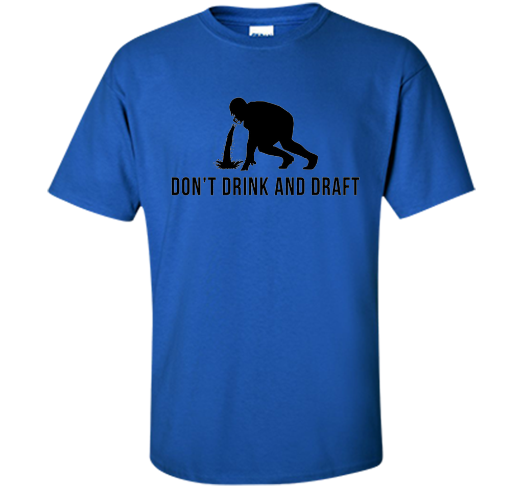 Don't Drink & Draft Funny Fantasy Football Shirt For Men cool shirt Royal