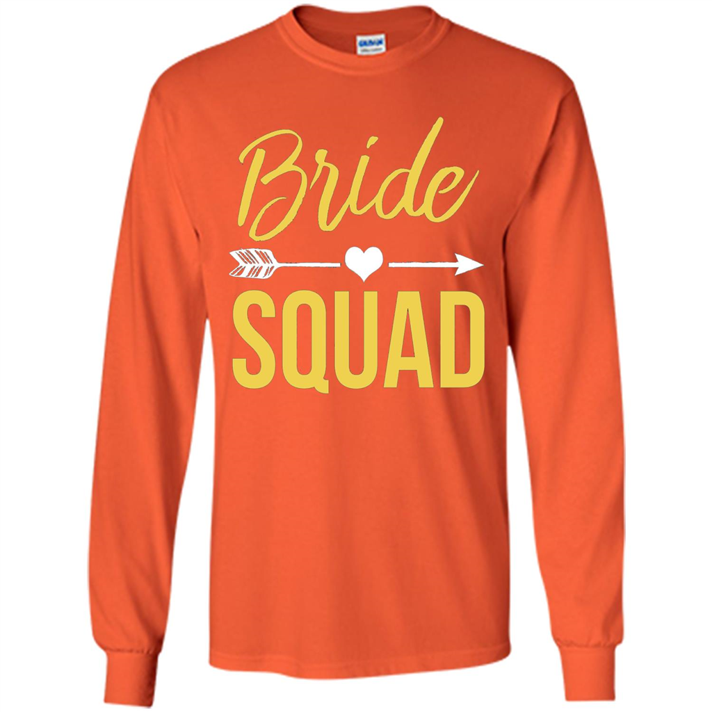 Bachelorette Party T-Shirts Bridesmaids Bride Squad T-Shirt Orange