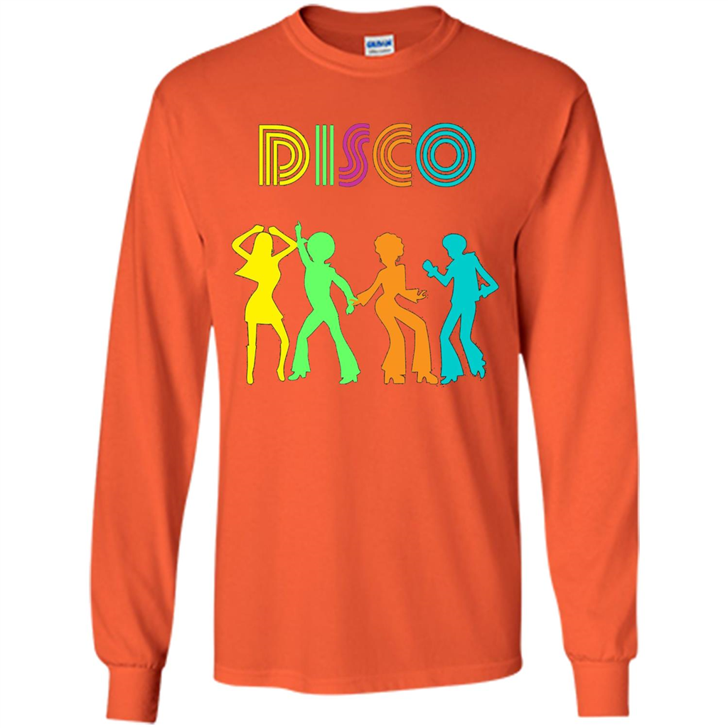Disco Dancers Dancing Design T-shirt Orange