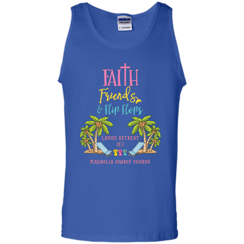 Ladies Beach Retreat 2017 T-shirt Faith Friends And Flip Flops Royal