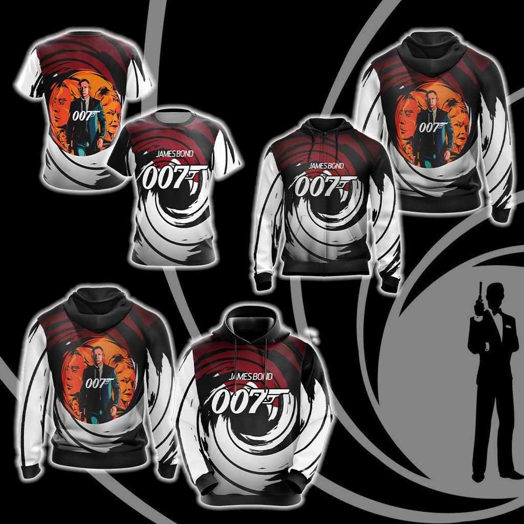 James Bond 007 Unisex Zip Up Hoodie