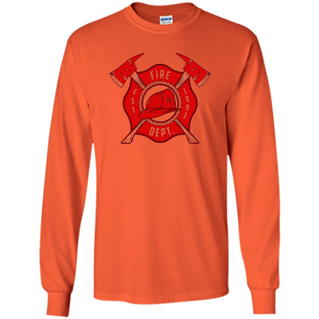 Fire Department Est 1993 T-shirt Orange