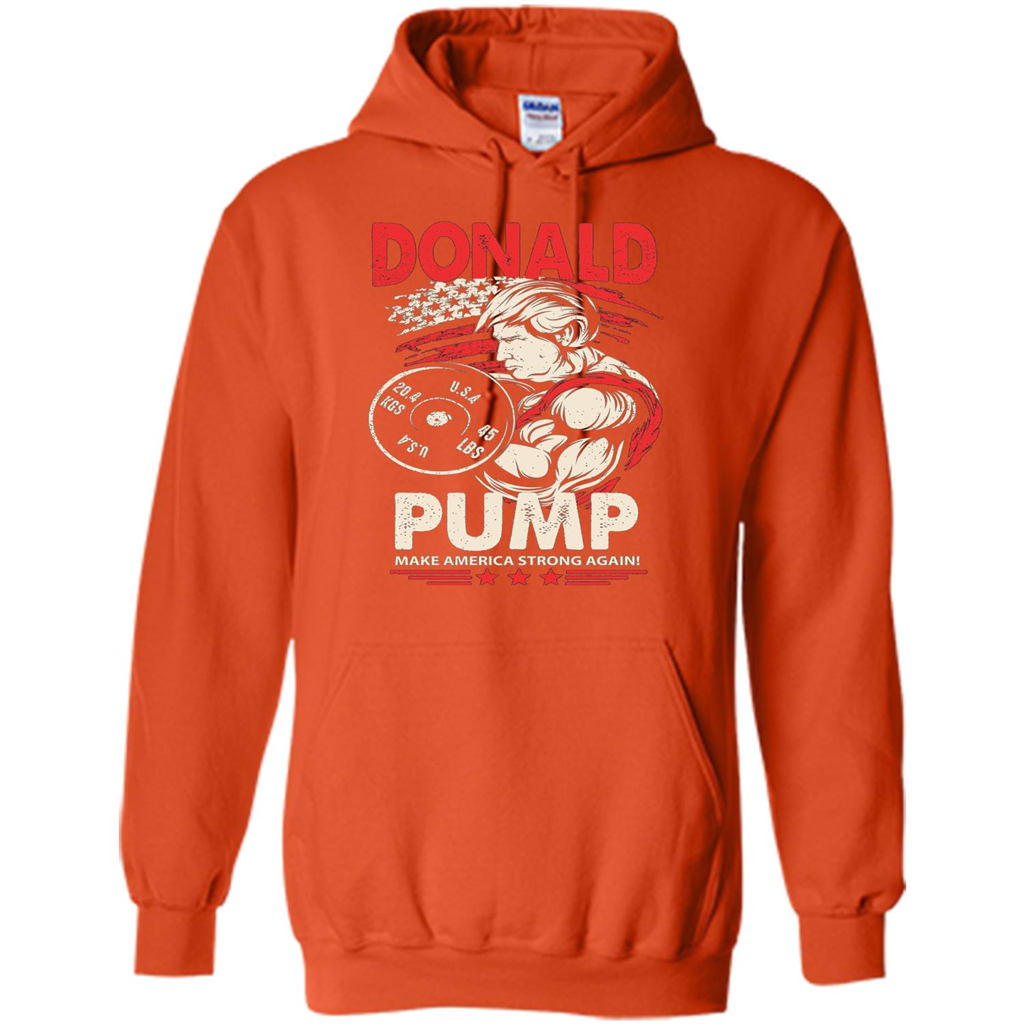 American T-shirt Donald Pump - Make America Strong Again Orange
