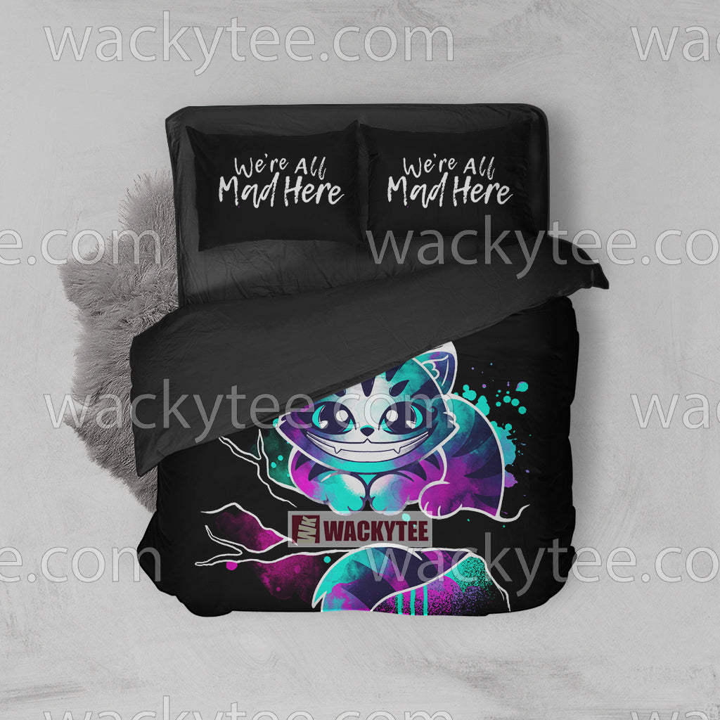 "We Are All Mad Here!" Alice In Wonderland Bed Set