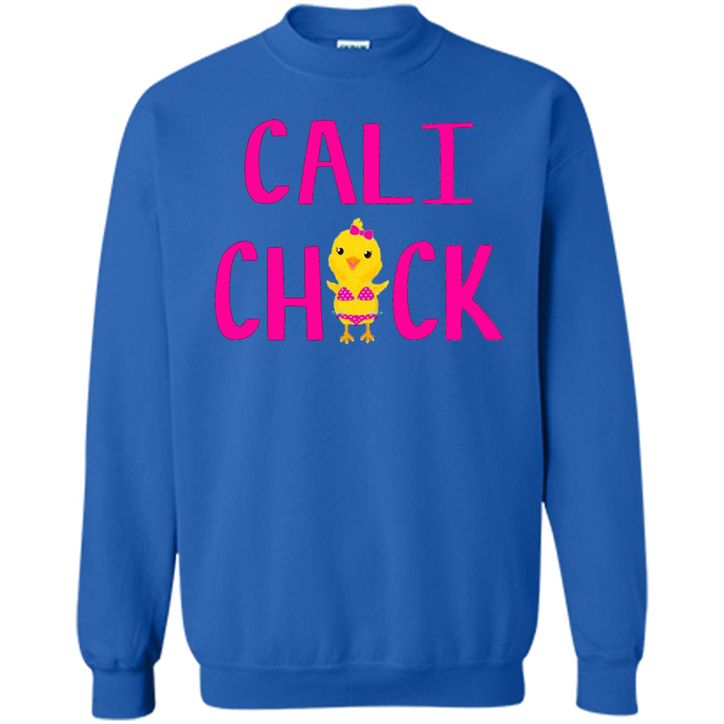 Cali Chick Cute Bikini Yellow Bird Funny T-shirt Royal