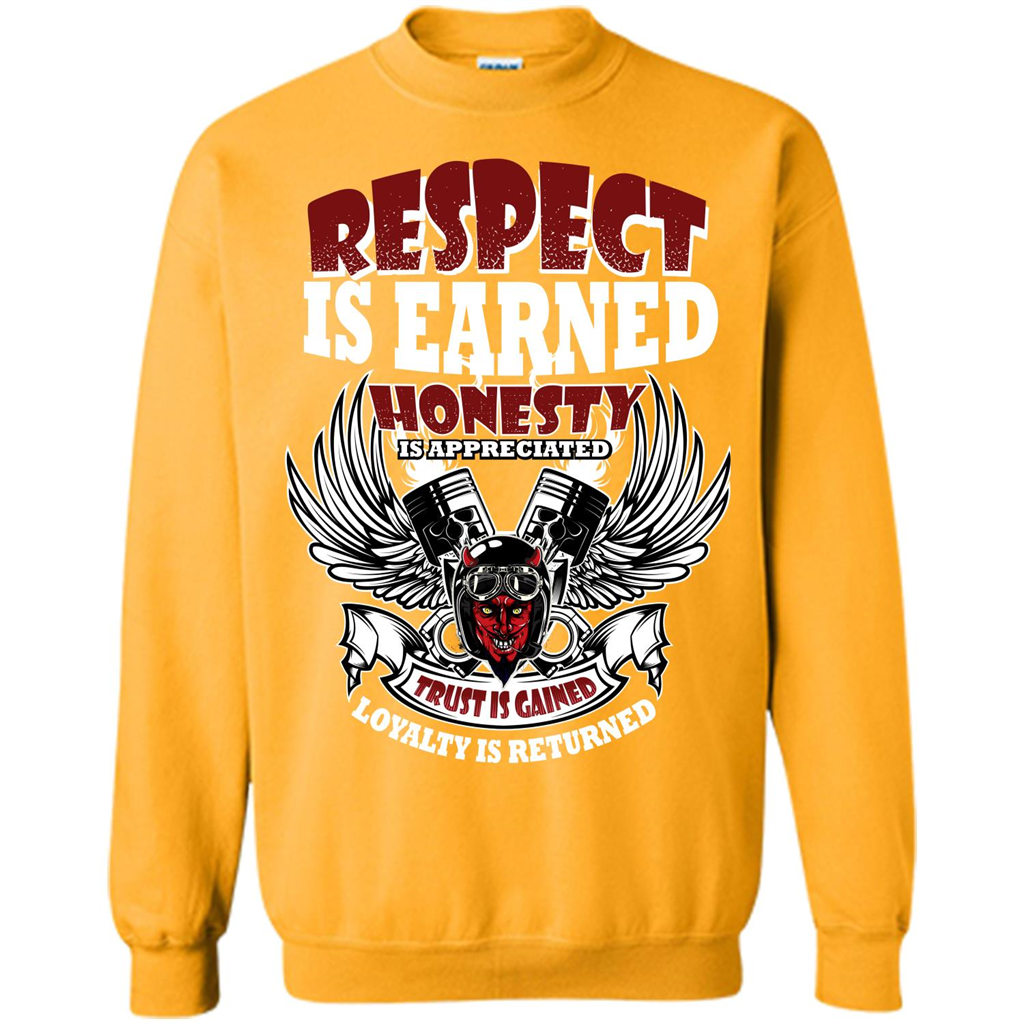 Motor T-shirt Trust Is Gained Loyalty Is Returned Gold